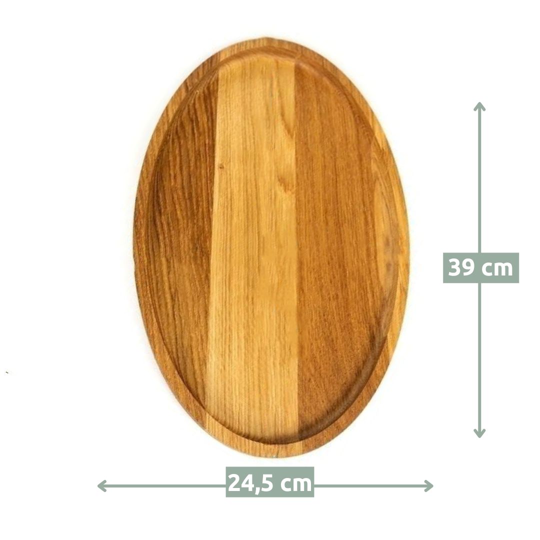Dekotablett aus Holz mit Kante von holz4home®