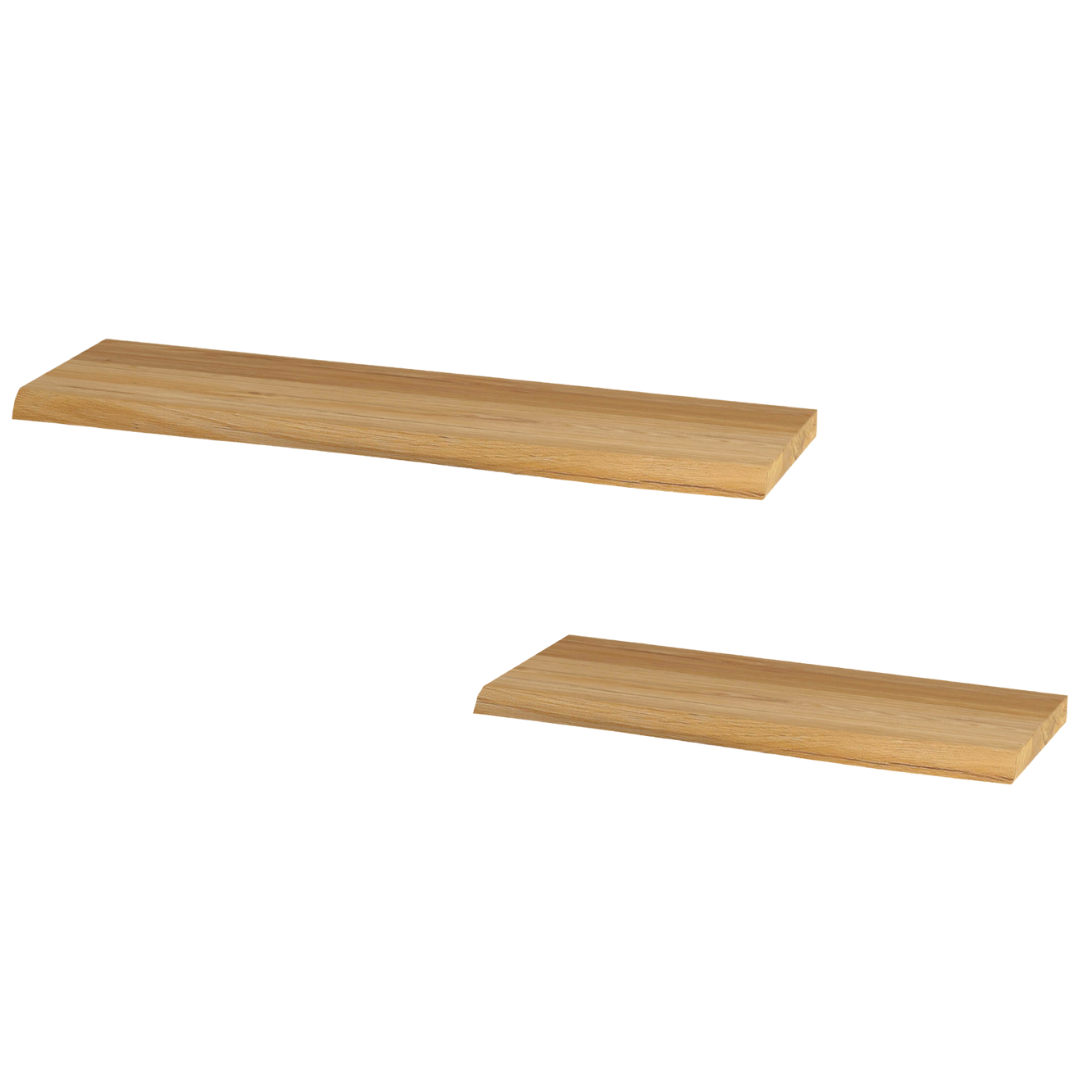 Wandregal-Set I 70cm & 40cm | Eiche Massiv I 2-teilig