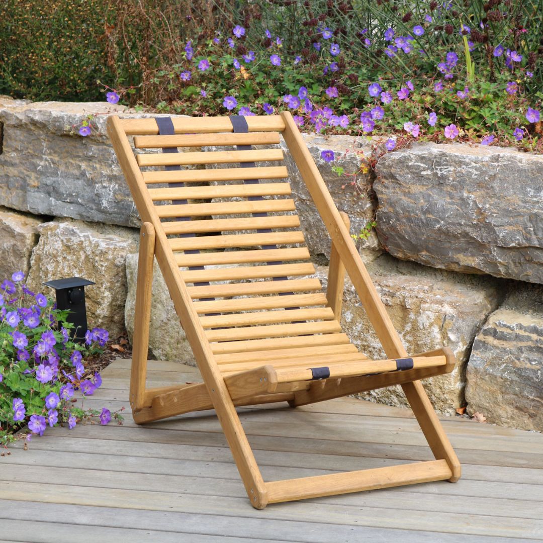 Gartenlounge Liegestuhl Holz Sonnenliege