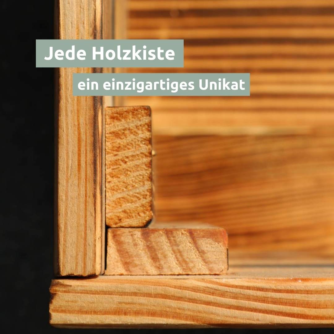 7 tlg. Set Holzkiste | Weinkiste zum Dekorieren