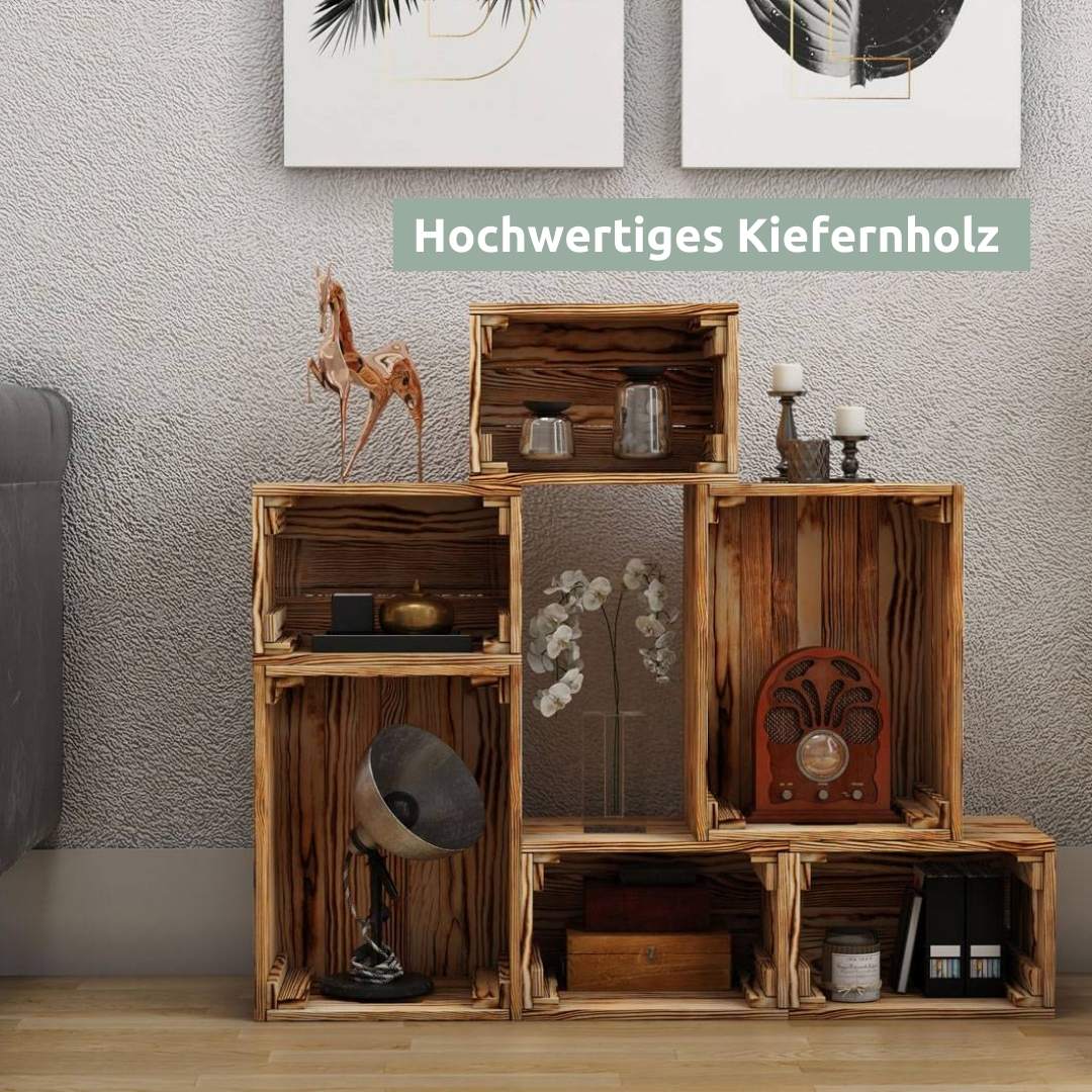 Holzkiste | Weinkiste „natur“ zum Dekorieren von holz4home®
