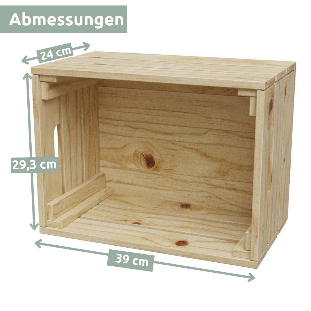Holzkiste | Weinkiste „natur“ zum Dekorieren von holz4home®