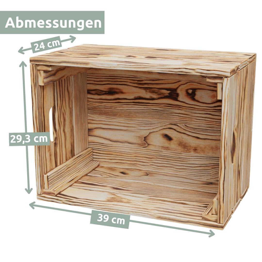 6 tlg. Set Holzkiste | Weinkiste zum Dekorieren von holz4home®