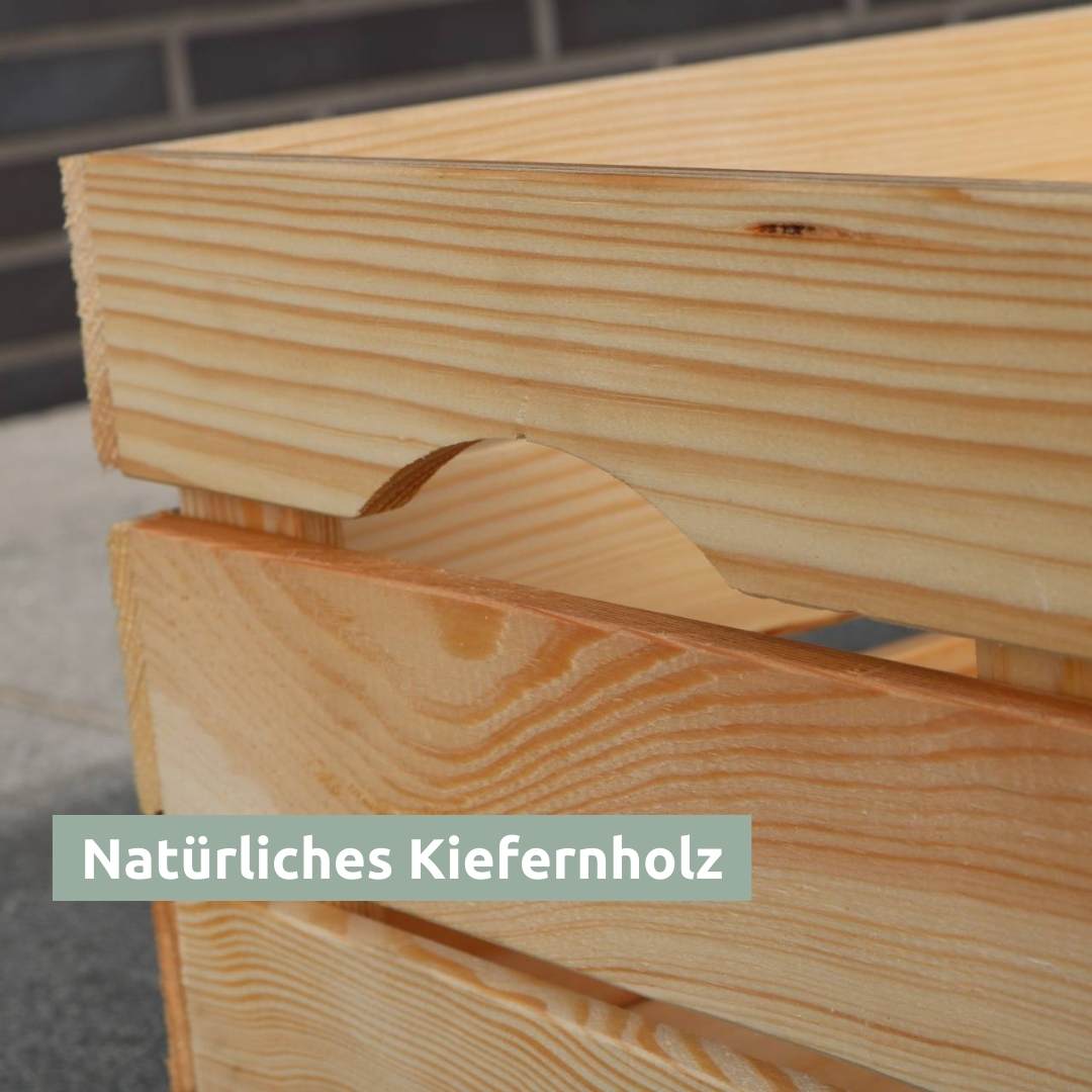 6 tlg. Set Holzkiste | Weinkiste zum Dekorieren von holz4home®