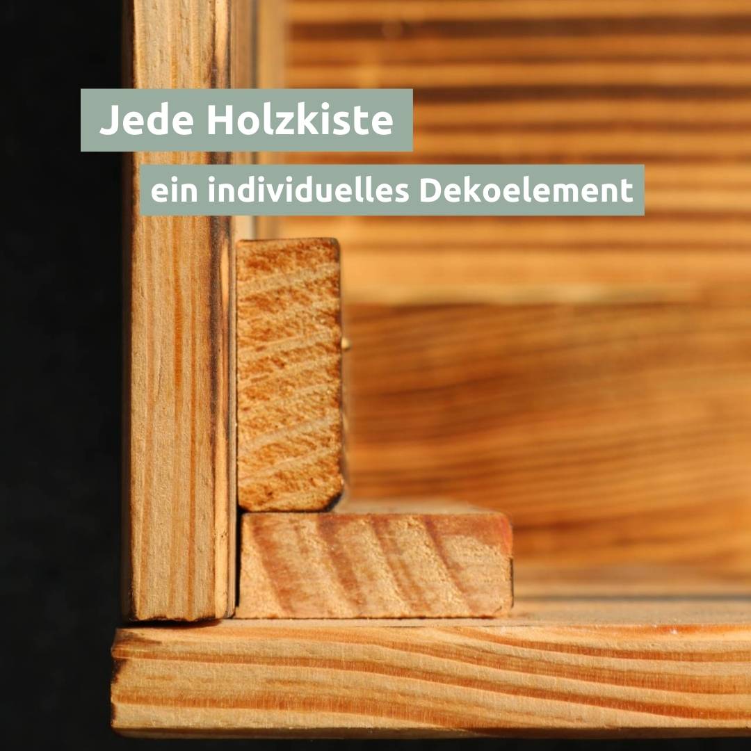 6 tlg. Set Holzkiste | Weinkiste zum Dekorieren von holz4home®