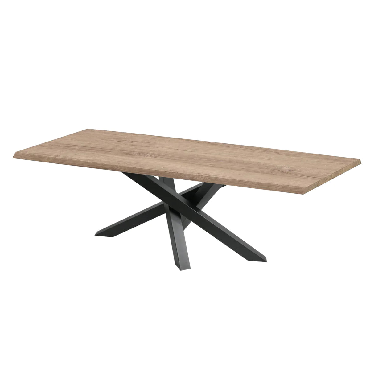 Eichentisch mit Baumkante 180cm x 100cm aufgedoppelt