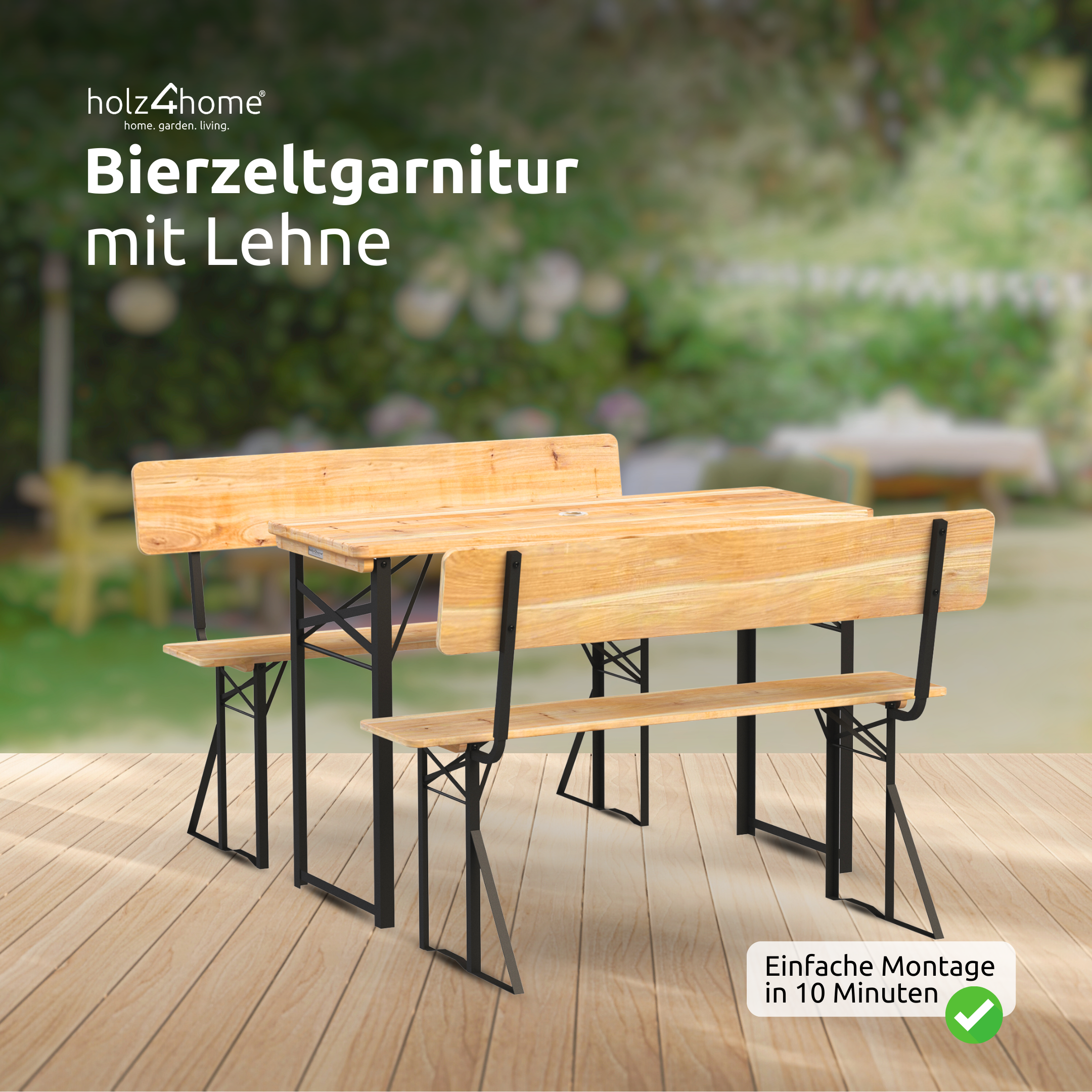 Bierzeltgarnitur - mehrteilig & klappbar