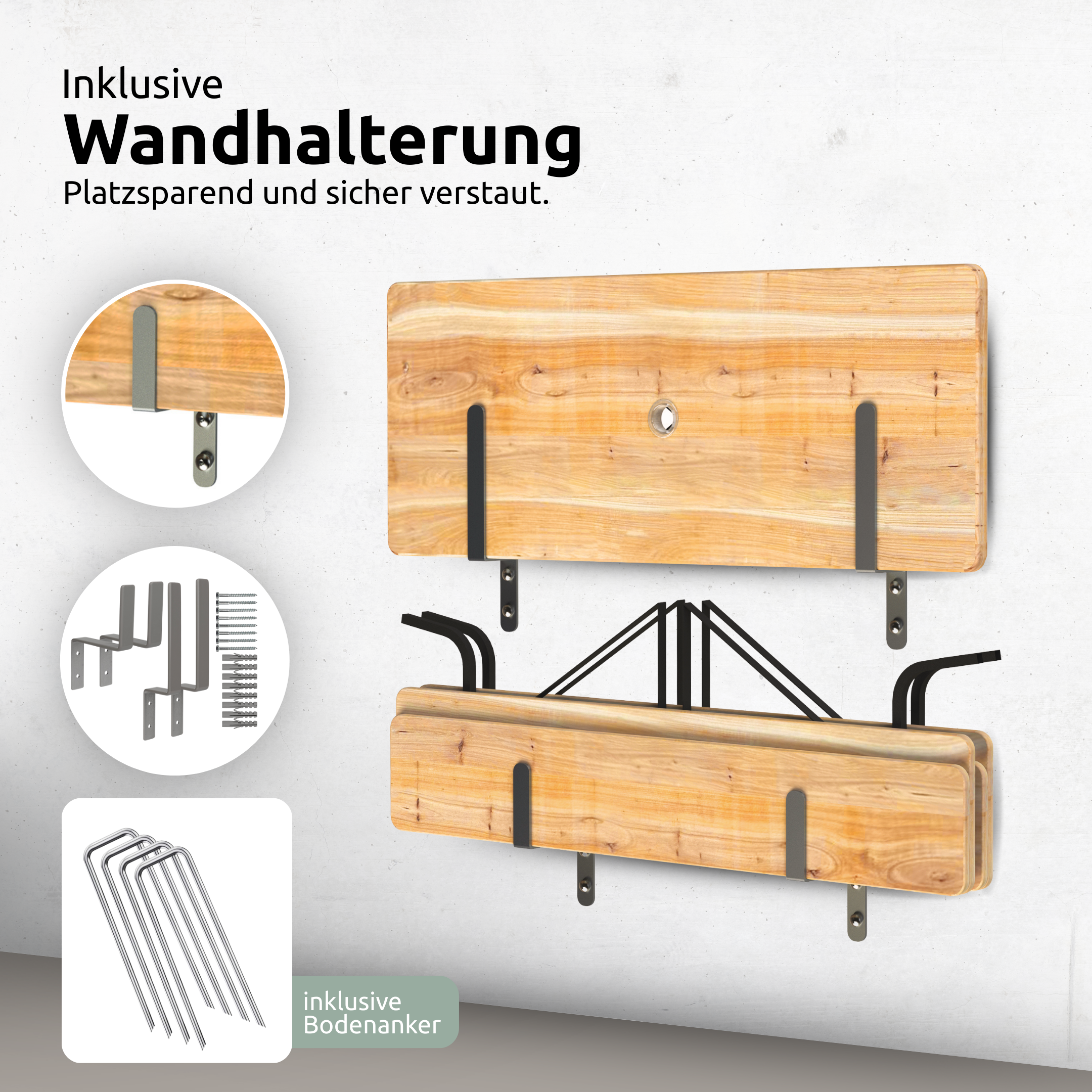 Bierzeltgarnitur - mehrteilig & klappbar