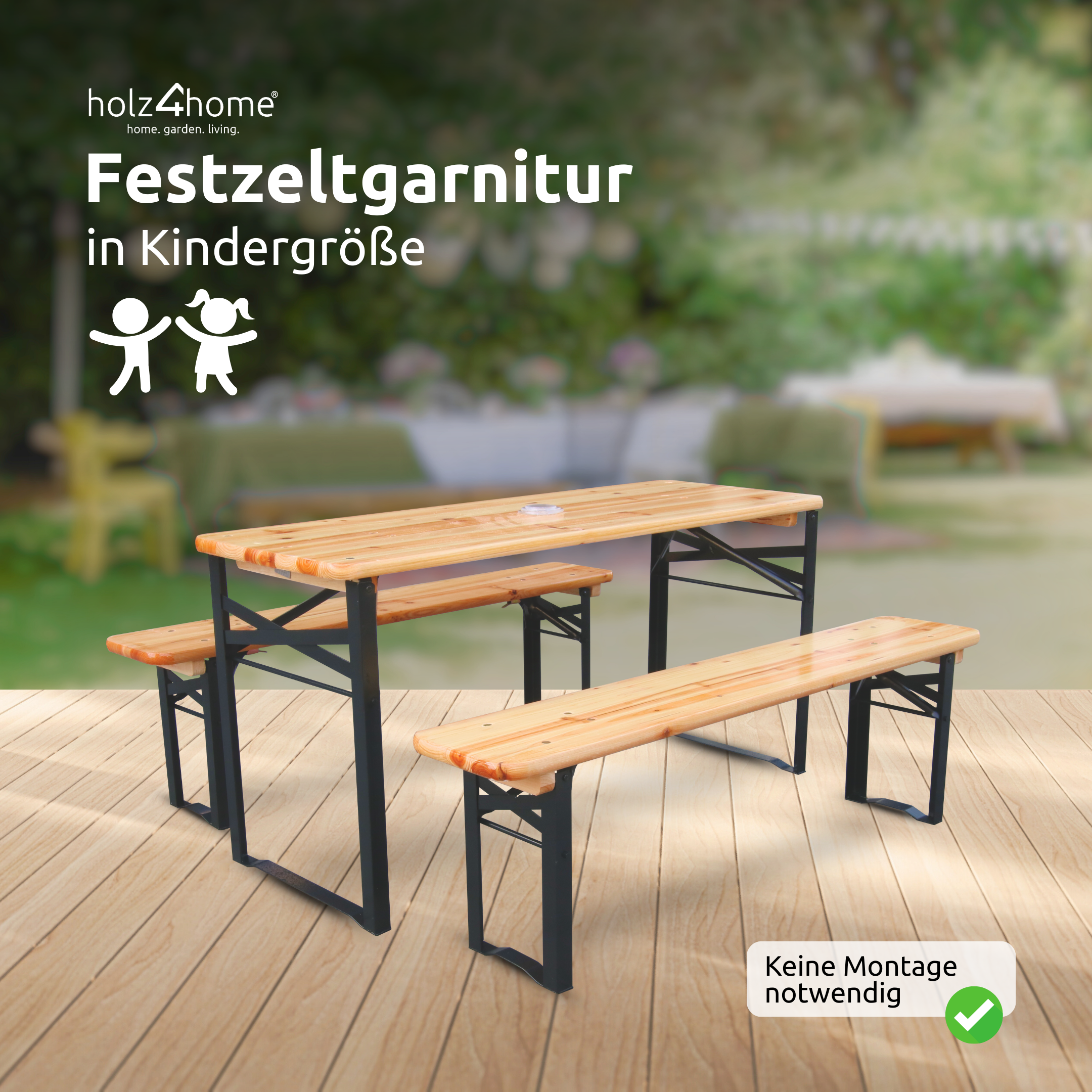 Bierzeltgarnitur - mehrteilig & klappbar