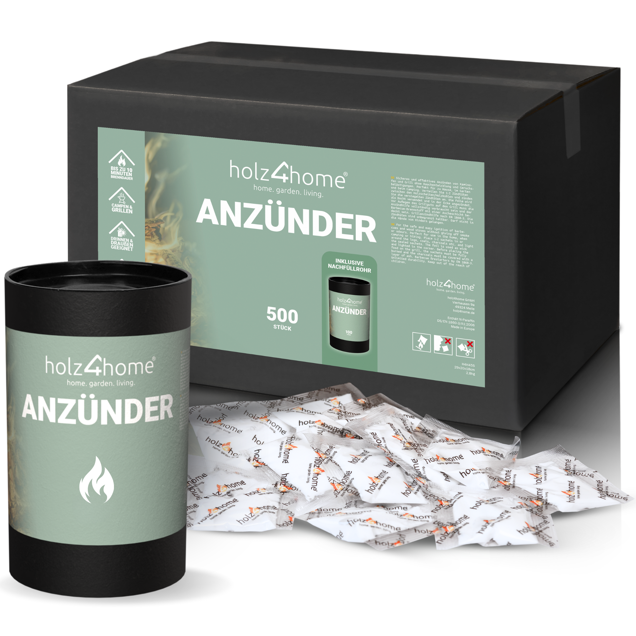 Kaminanzünder Grillanzünder 500 Stk.