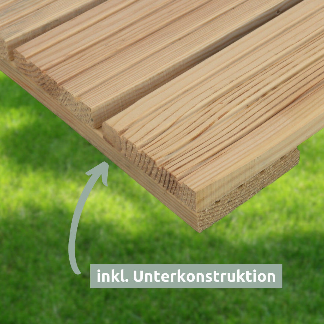 Holzfliese aus Kiefernholz