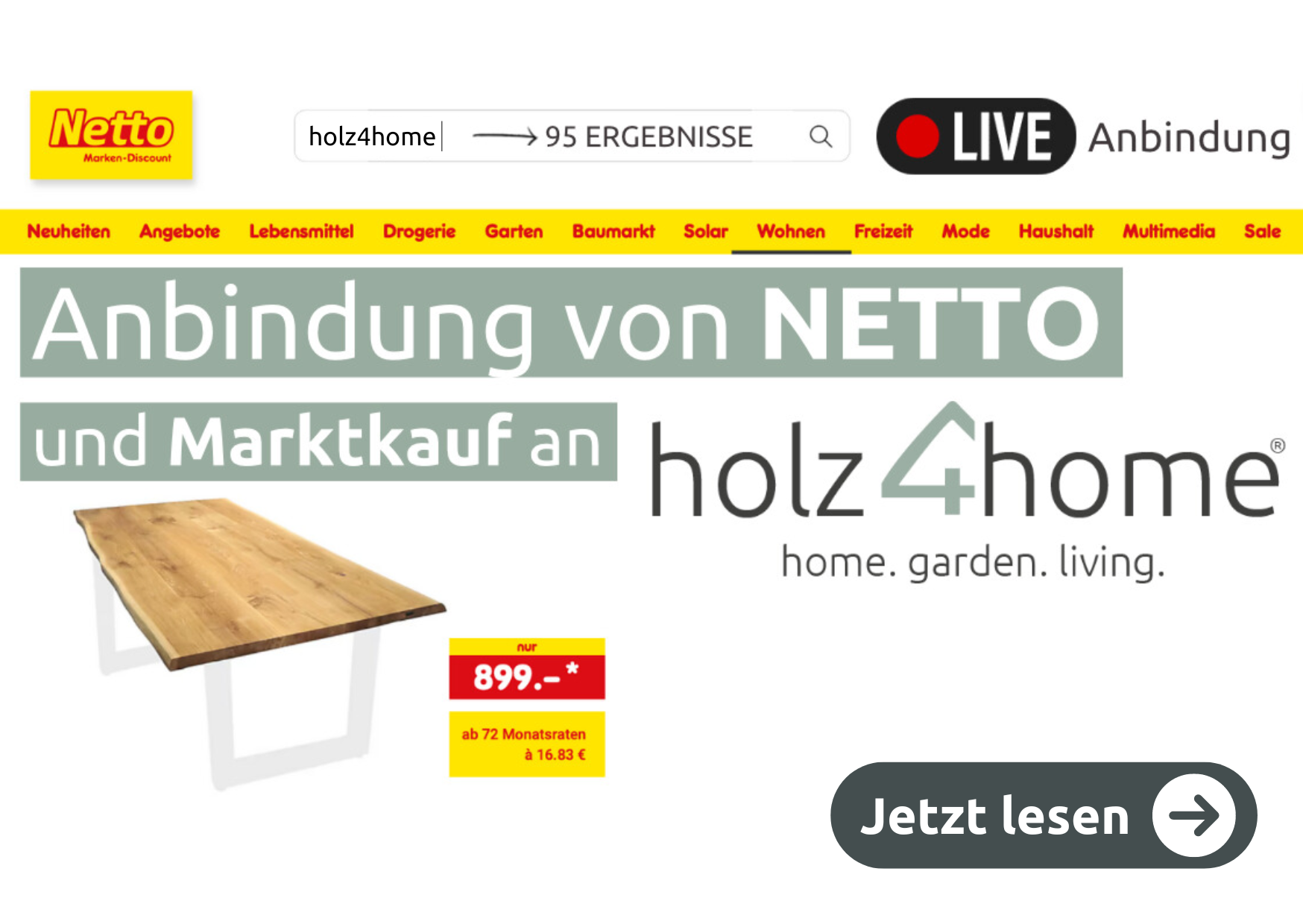 holz4home® und Netto/Marktkauf – der Beginn einer Erfolgsgeschichte