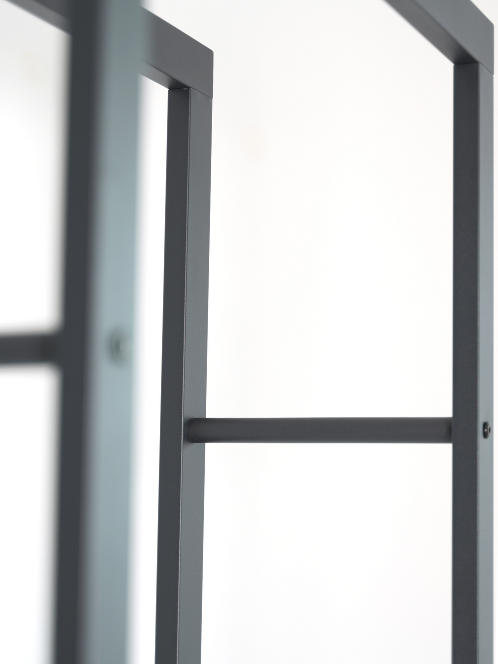 Kaminholzregal aus Metall Schwarz