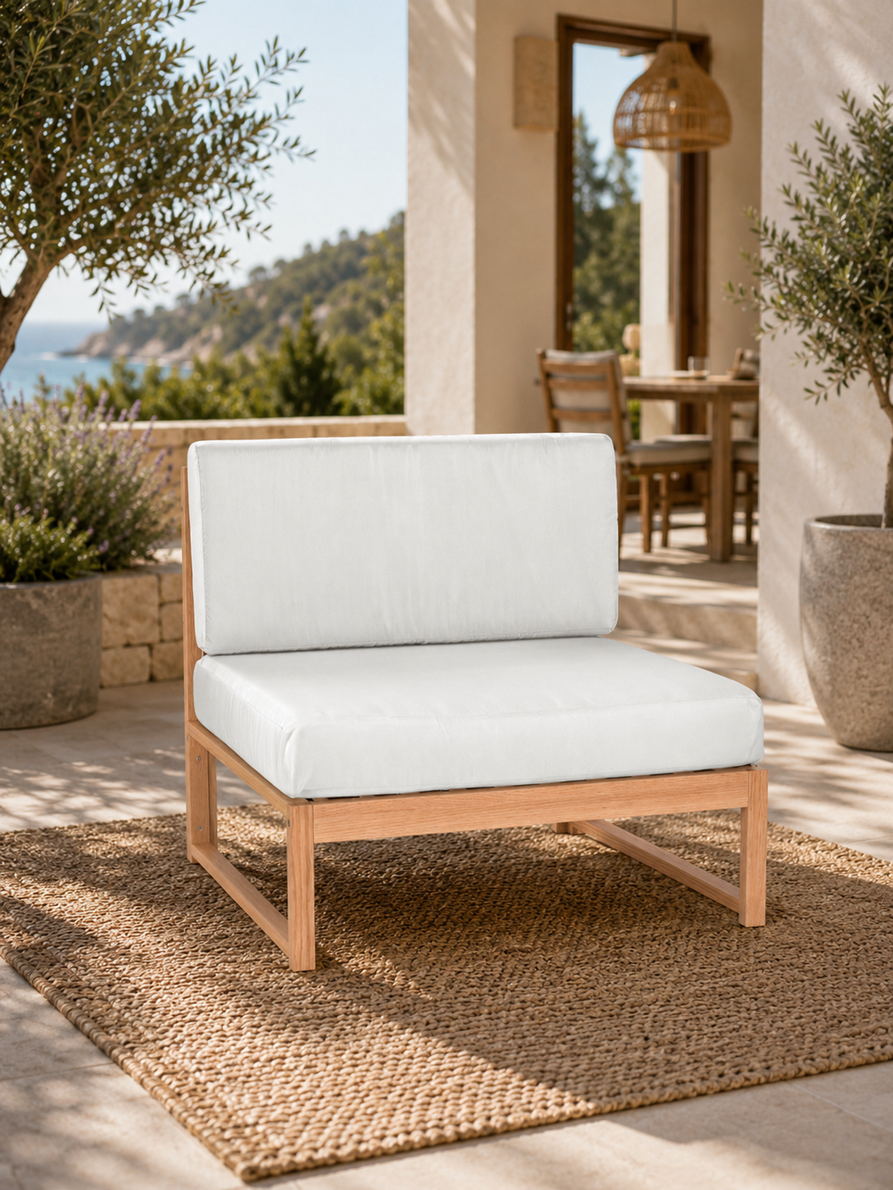 Gartenlounge  Mittelstück - Weiß