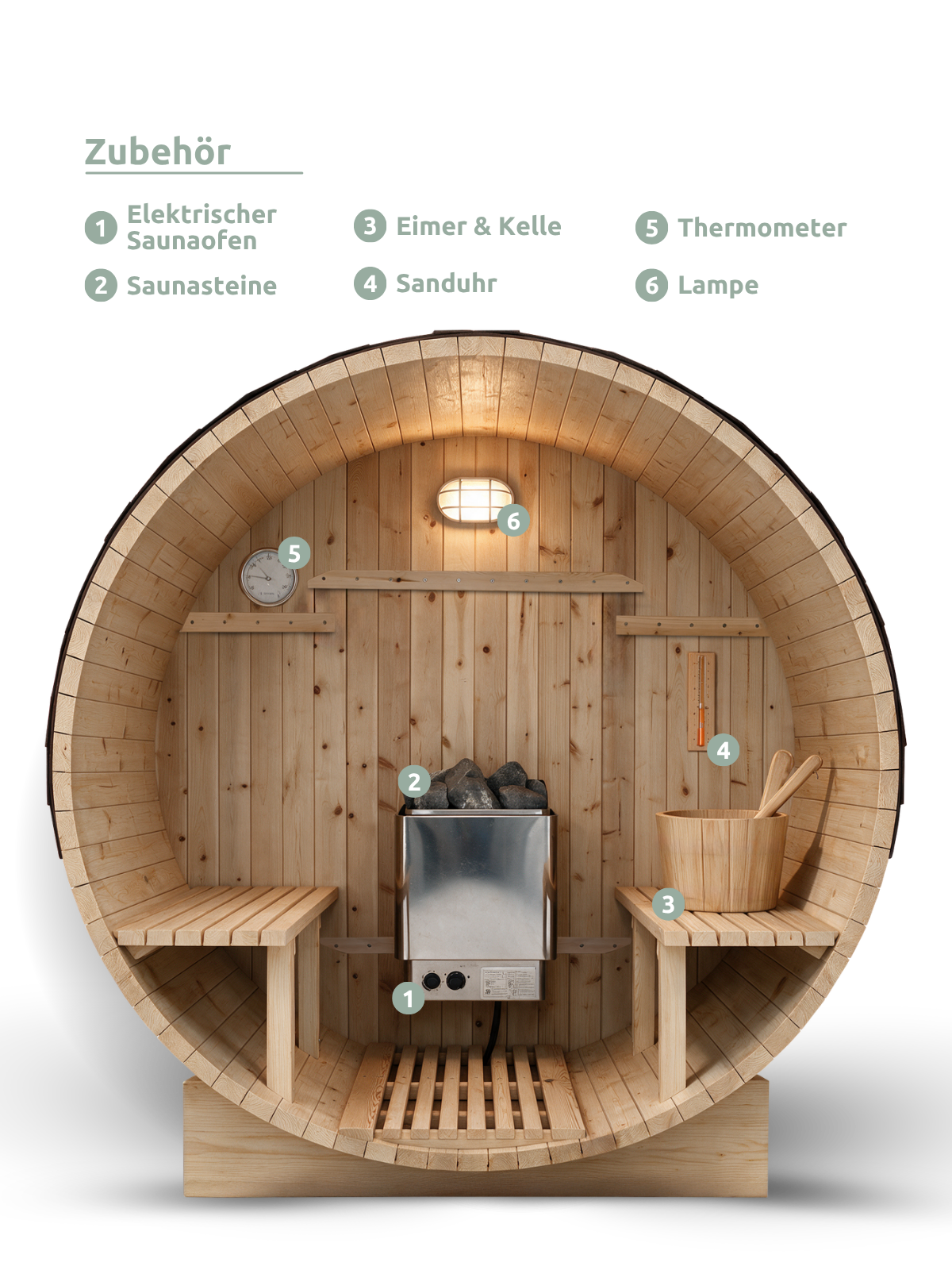 Fasssauna L Pini wood