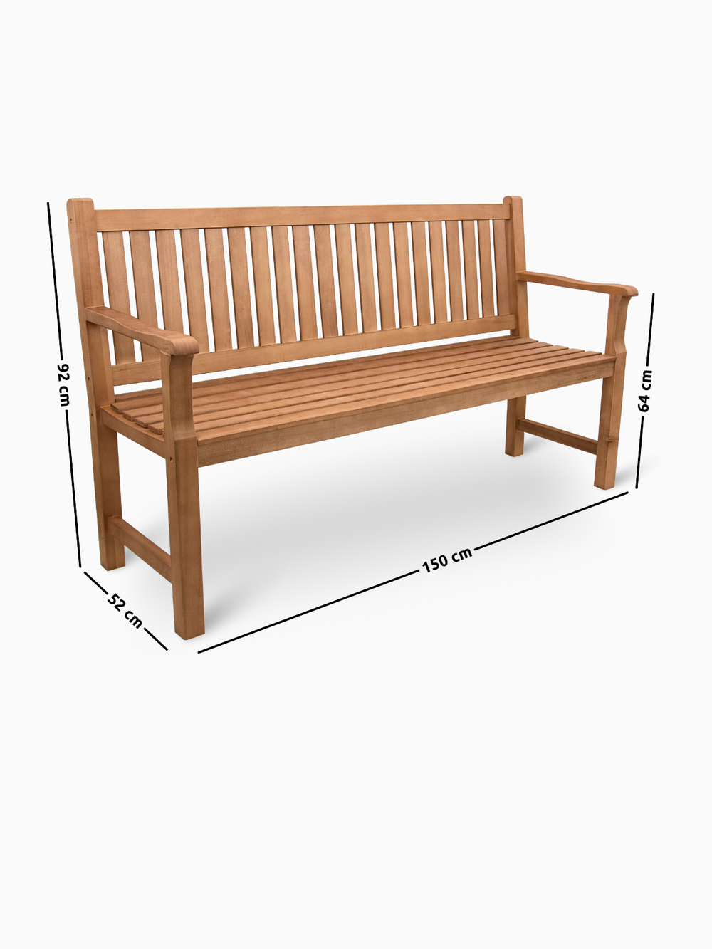 Gartenbank aus Holz 150cm