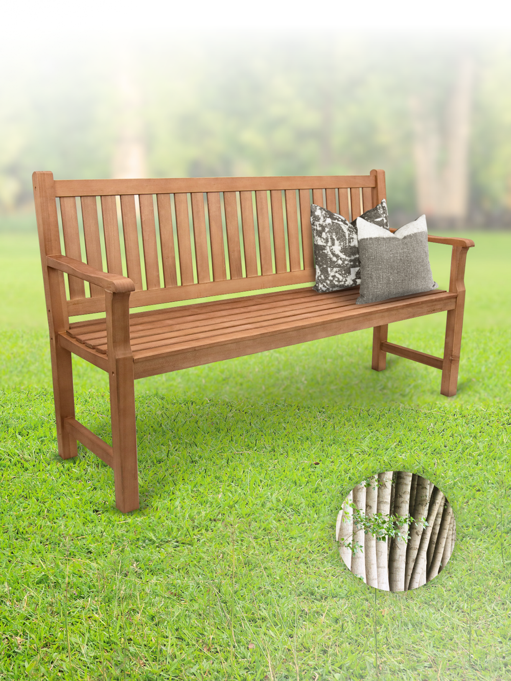 Gartenbank aus Holz 150cm