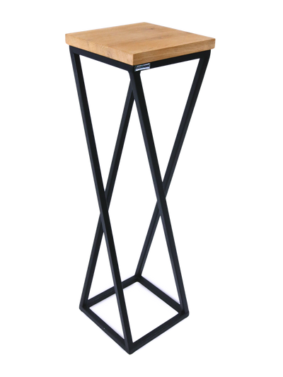 Blumenständer aus Eiche I Gedrehte Streben 70 cm