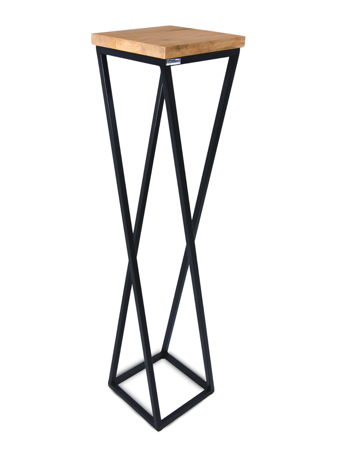 Blumenständer aus Eiche I Gedrehte Streben 90 cm