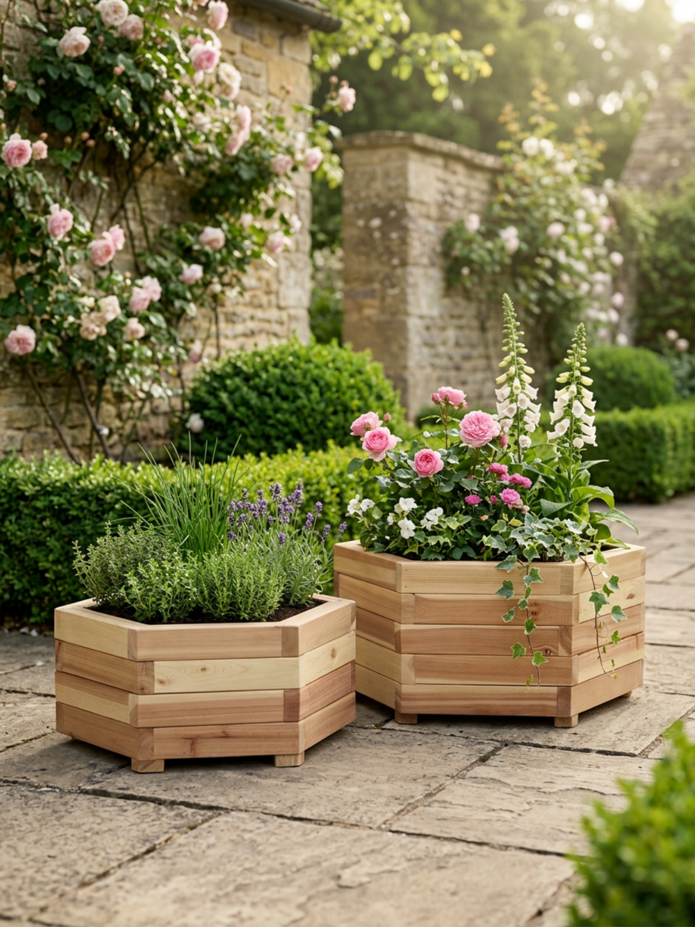 3er Set Outdoor Pflanzenkübel