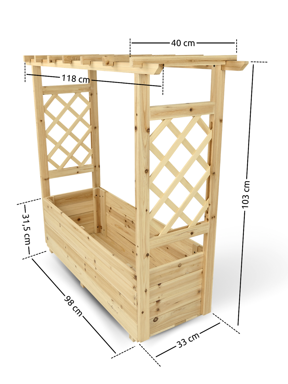 Pflanzkasten mit Dach M