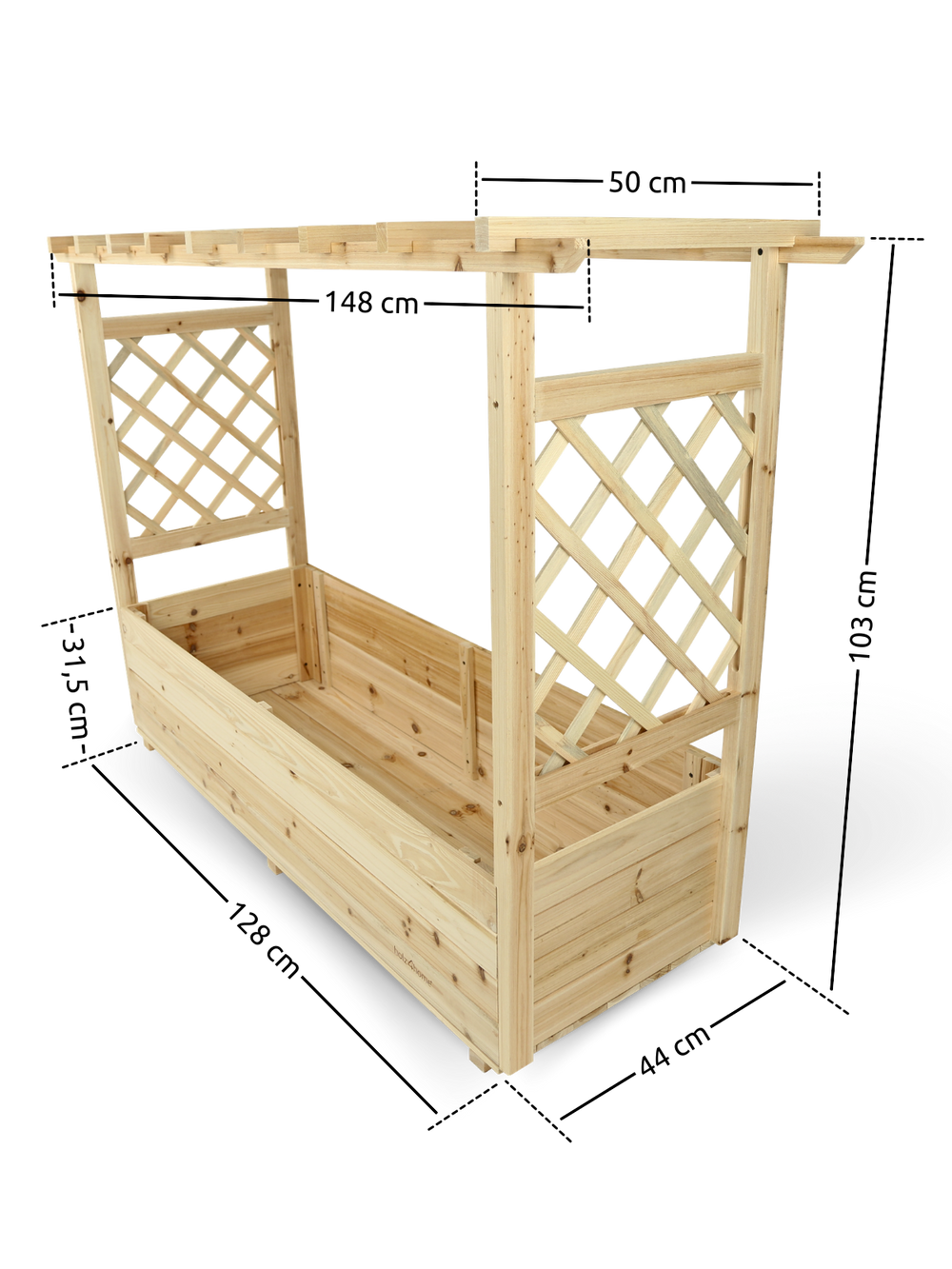 Pflanzkasten mit Dach XL