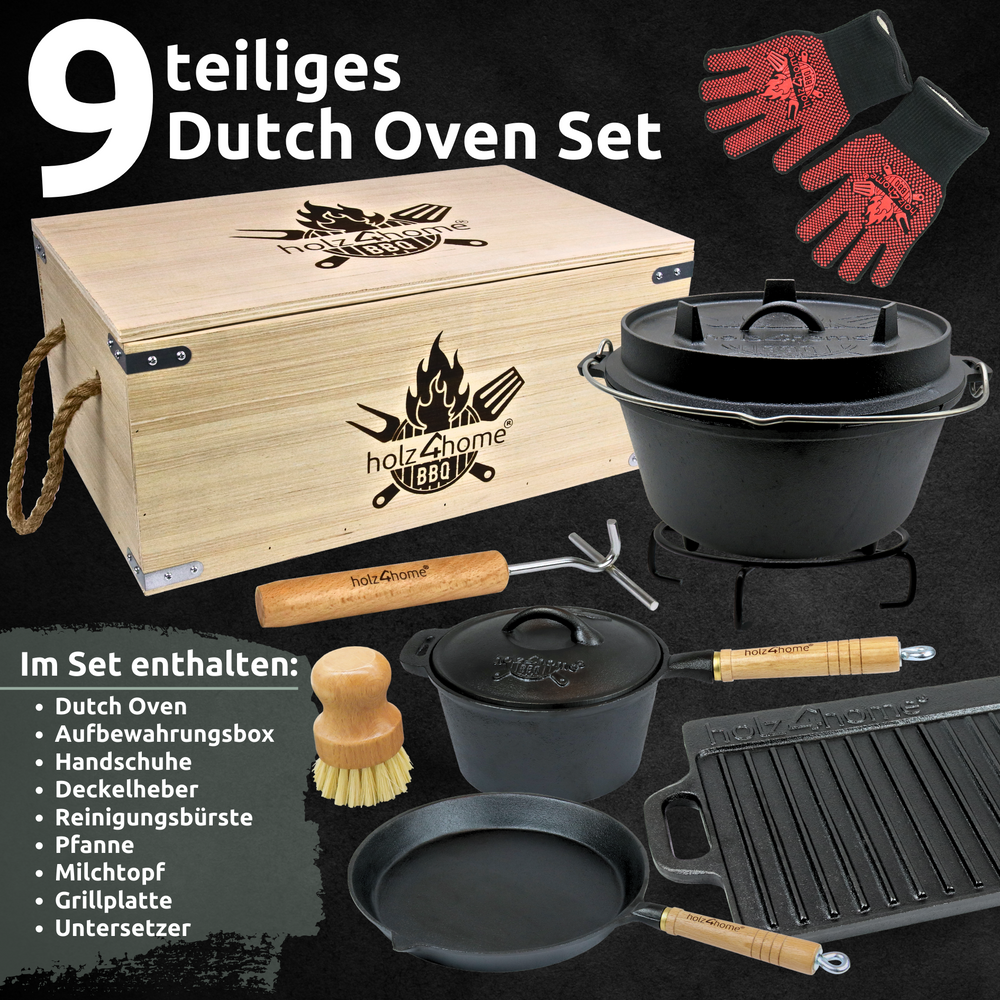 4,7 Liter Dutch Oven Set 9-teilig