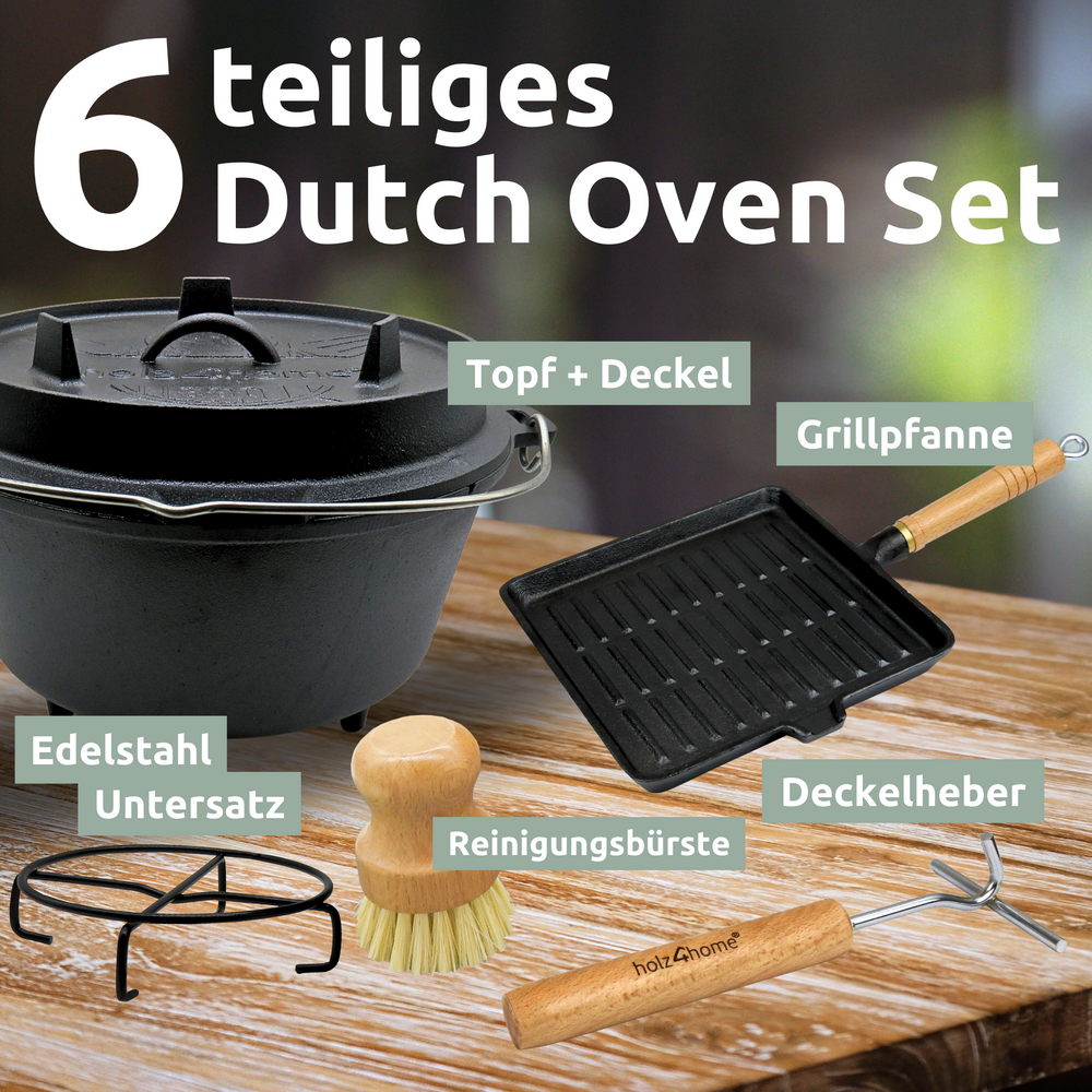 Dutch Oven 9Liter mit Zubehör