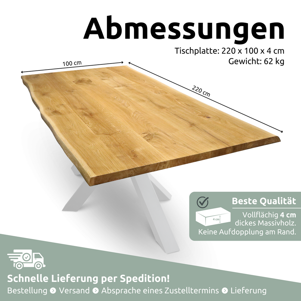 Tischplatte 220cm x 100cm
