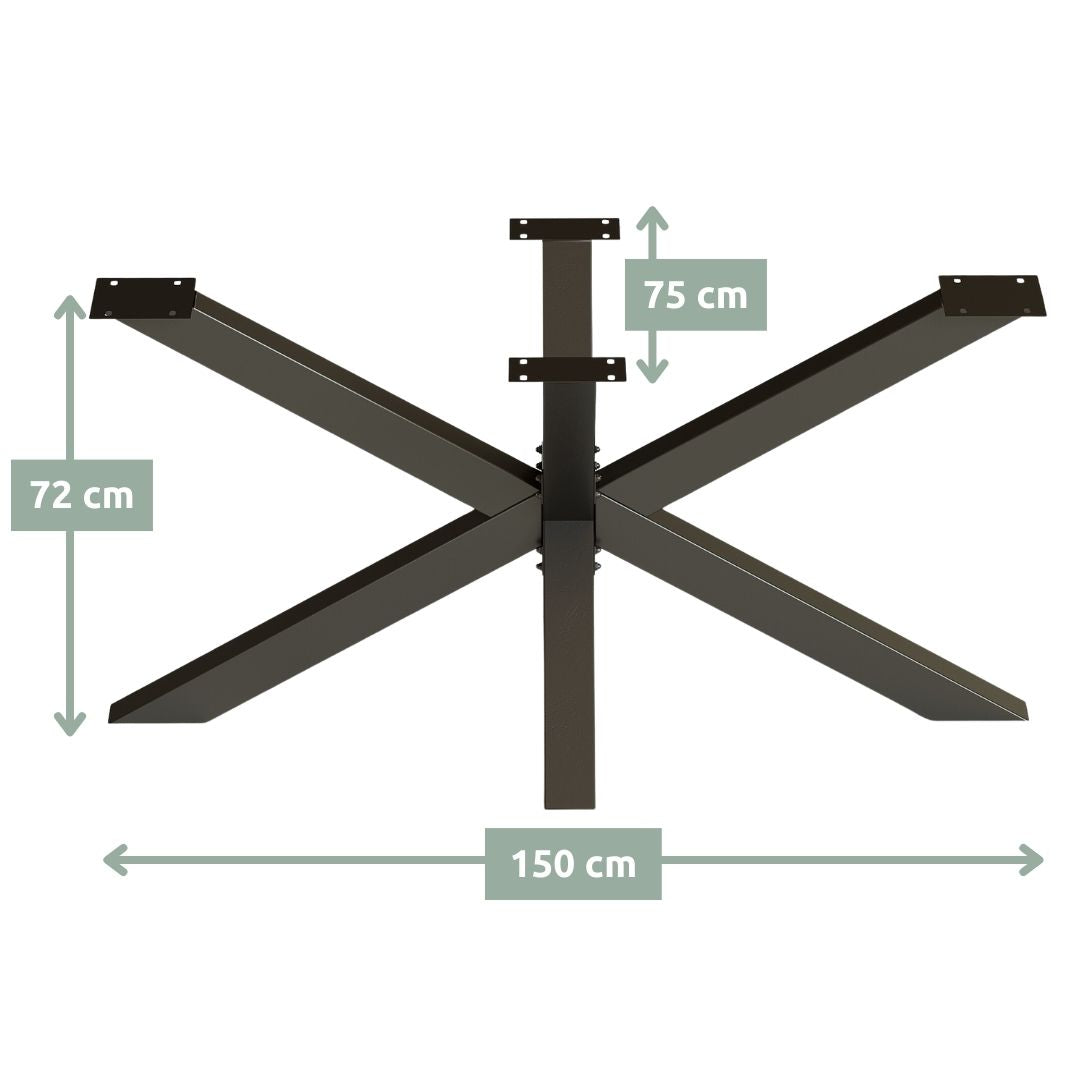 Hotsell Tischgestell/Metall/schwarz/Spider