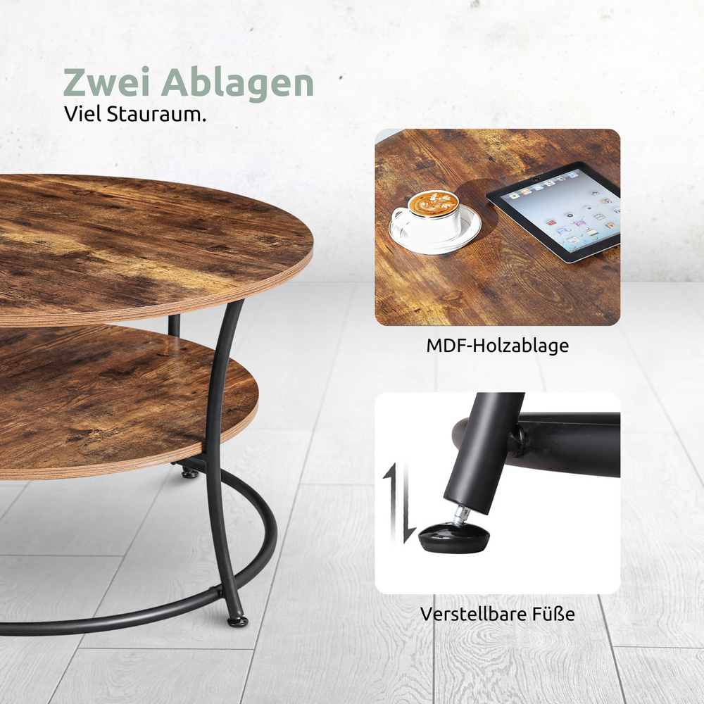 Couchtisch "Lillie" mit 2 Ablagen