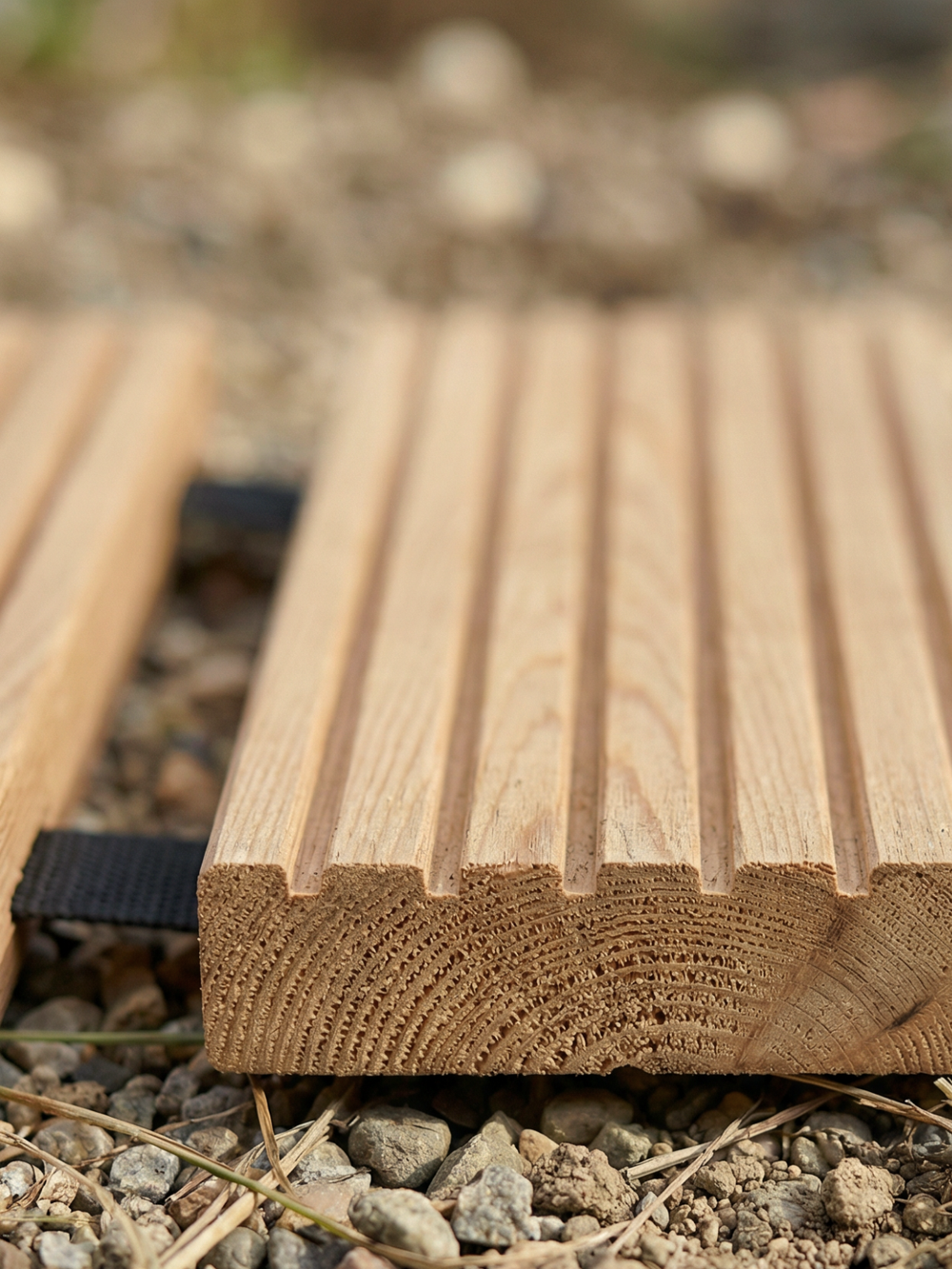 Rollweg Gartenweg aus Lärchenholz 2,5 Meter Länge
