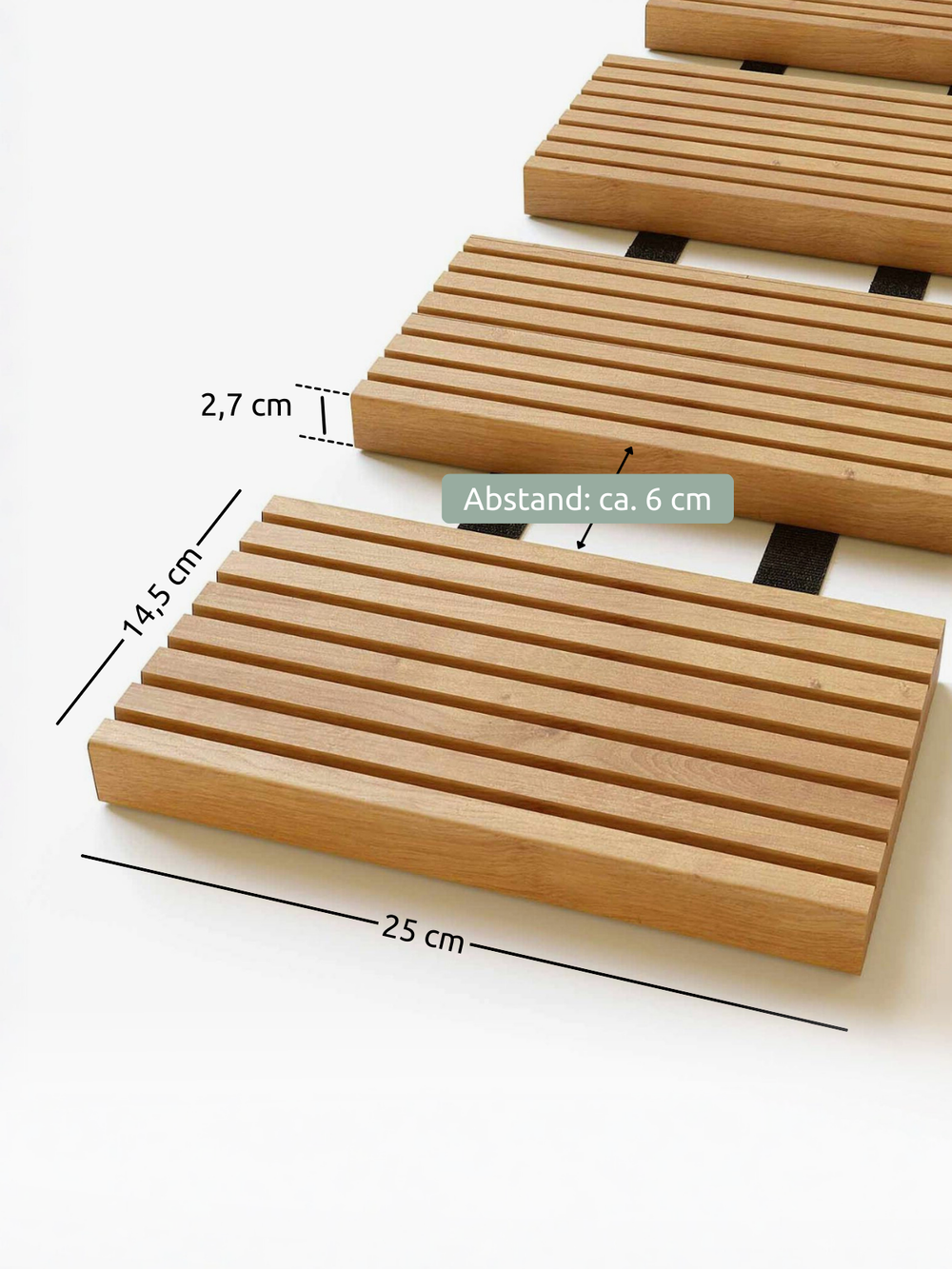 Rollweg Gartenweg aus Lärchenholz 2,5 Meter Länge