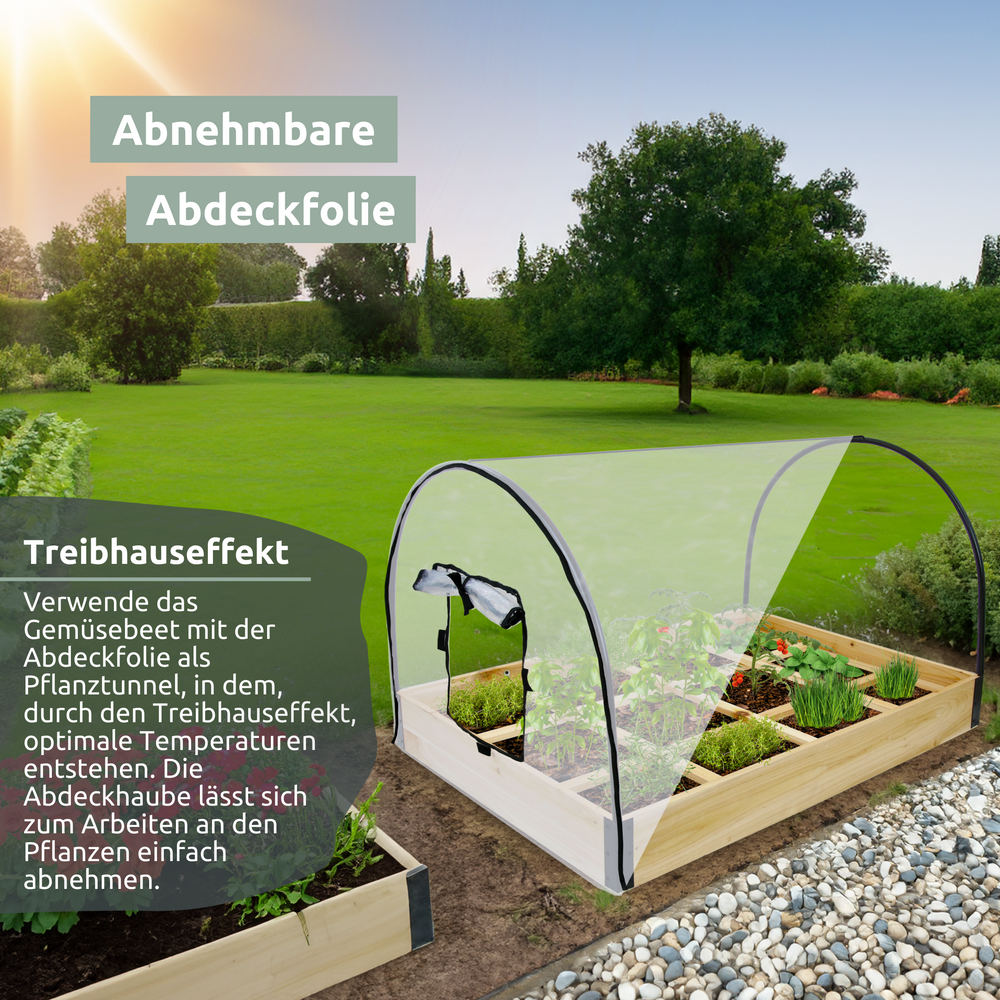 Gemüsebeet mit Abdeckung