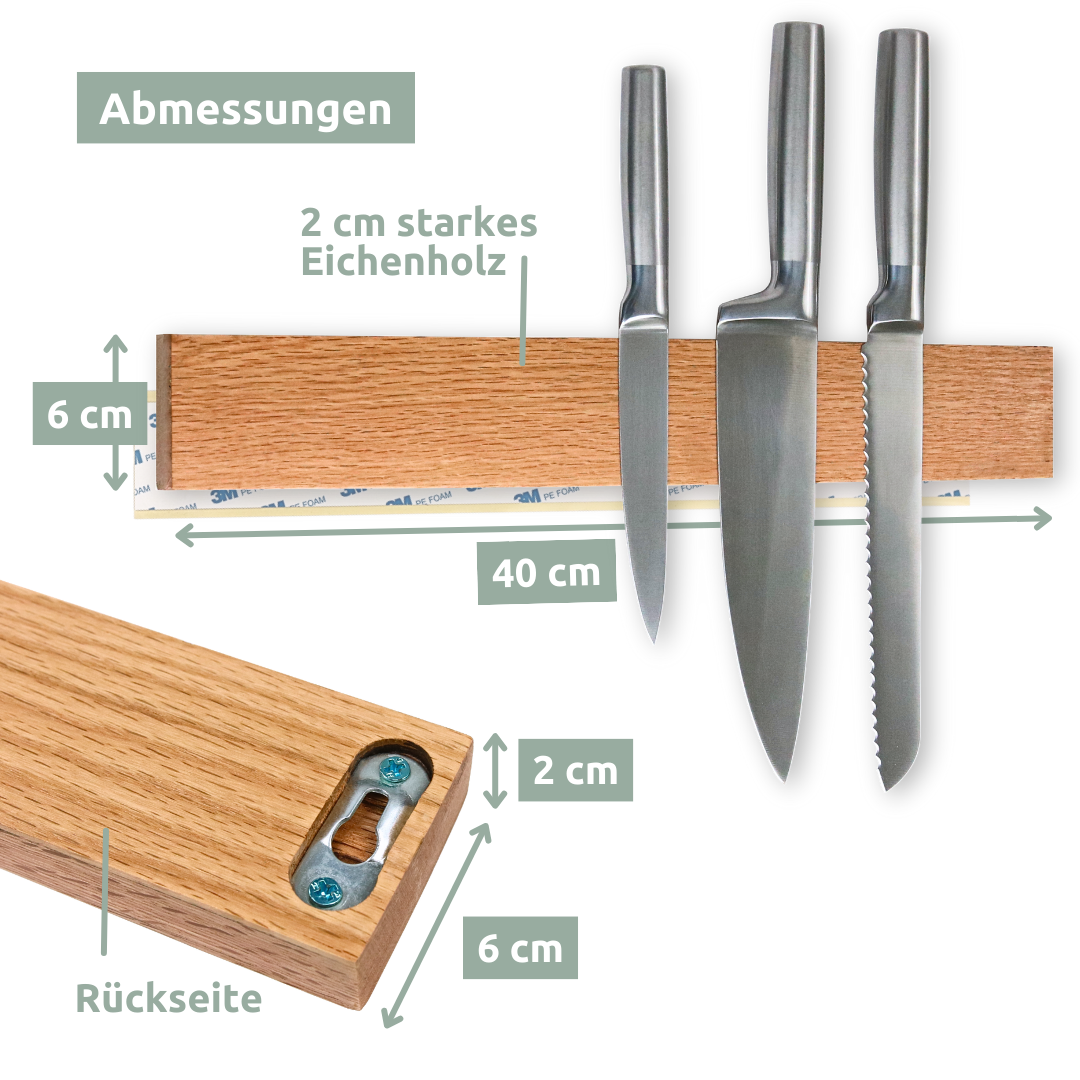 Messerleiste magnetisch zum Kleben oder Schrauben