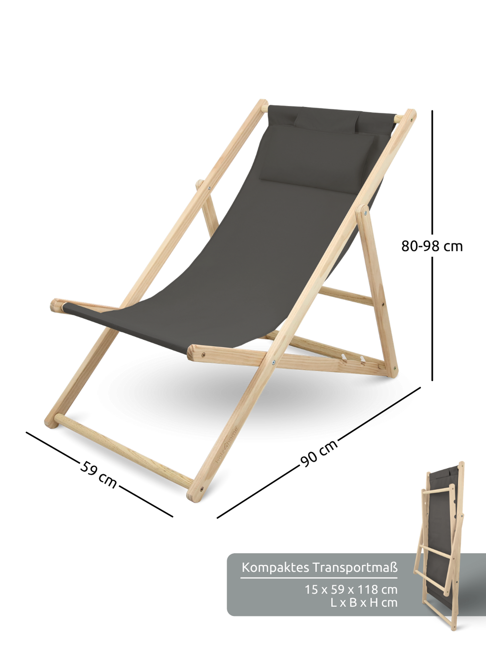 2er Set Liegestuhl klappbar