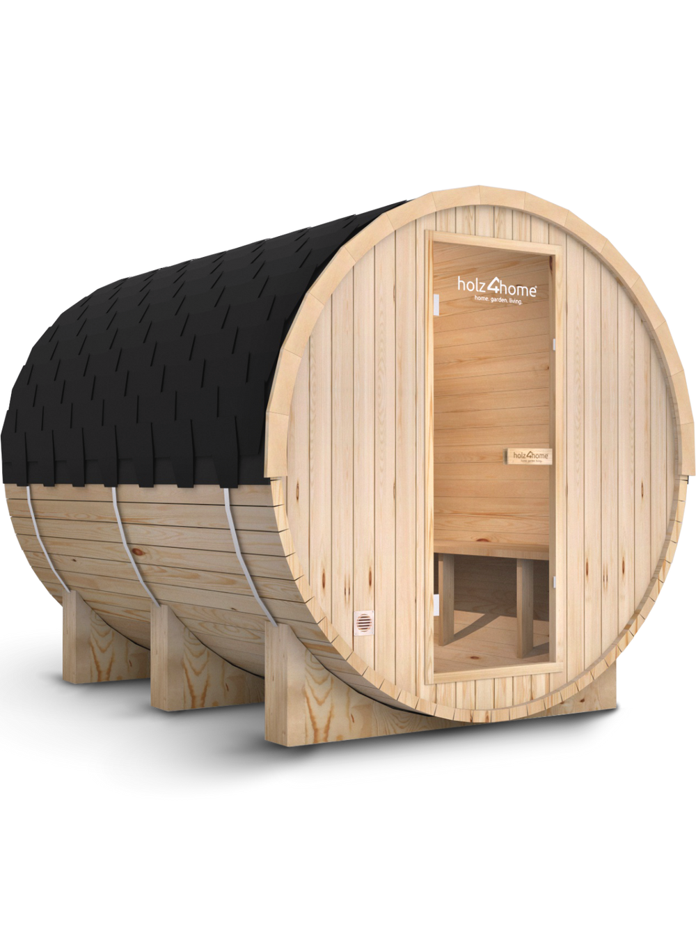 Fasssauna XL Pini wood Outdoor Sauna inkl. Ofen