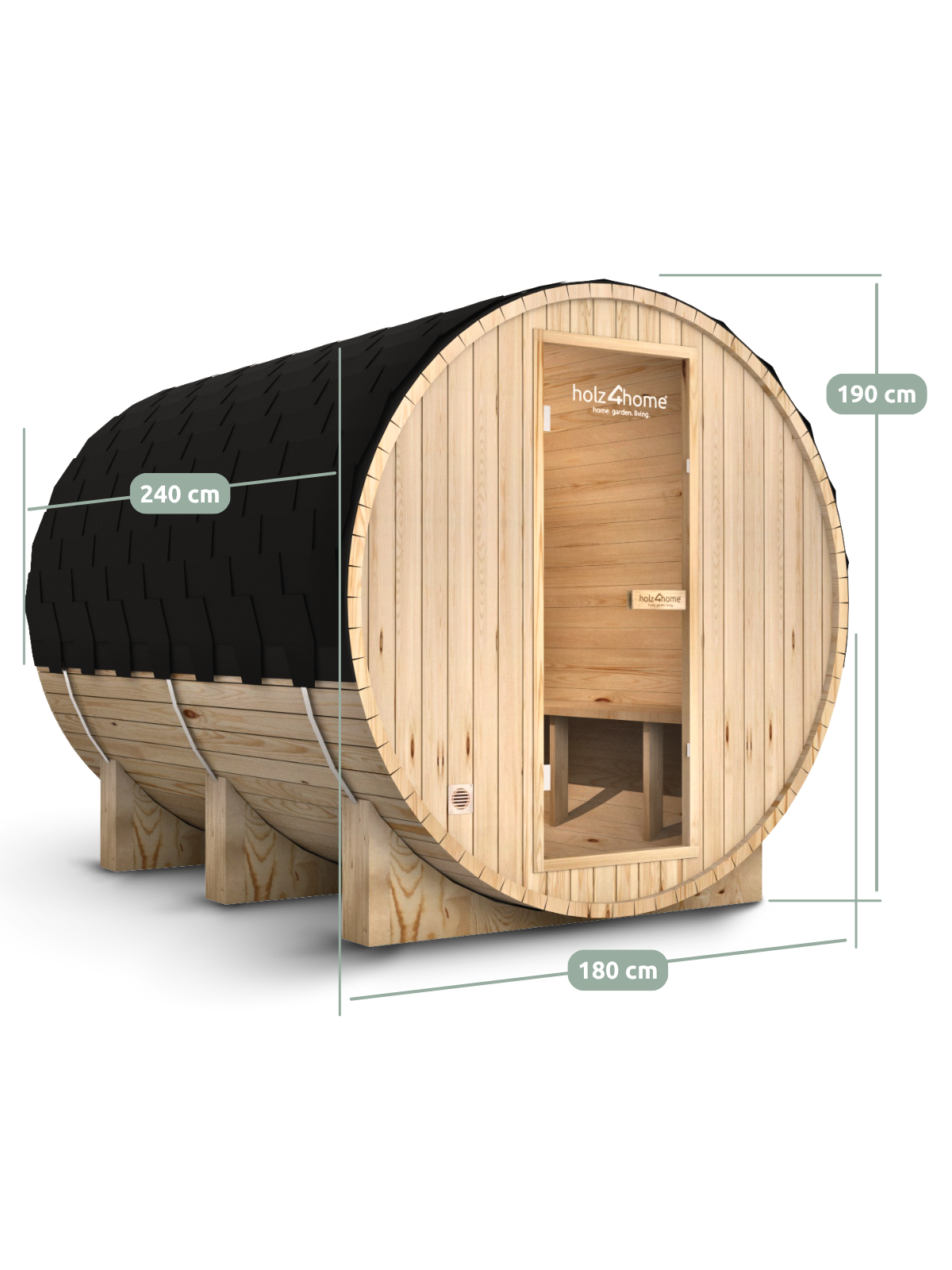 Fasssauna XL Pini wood