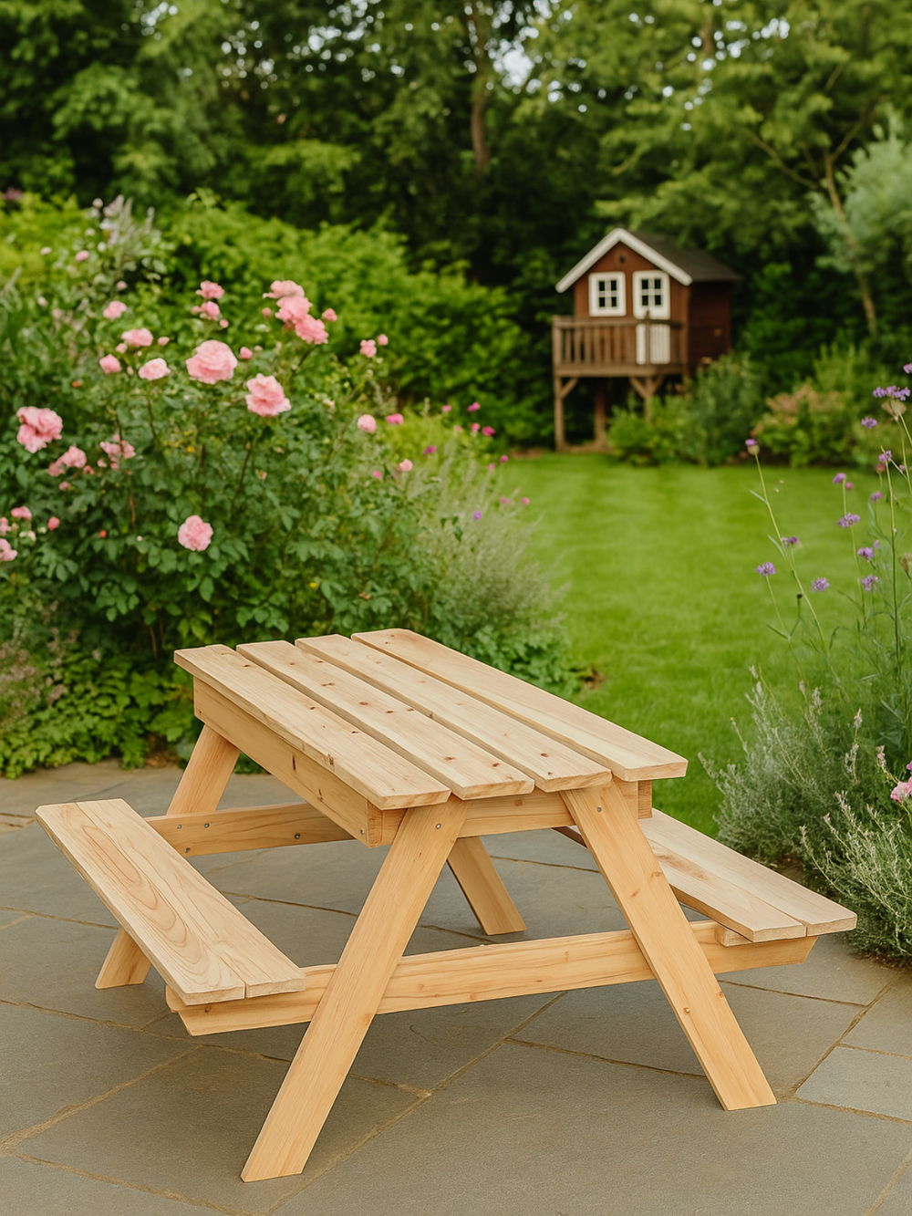 Outdoor Picknickbank aus Tannenholz