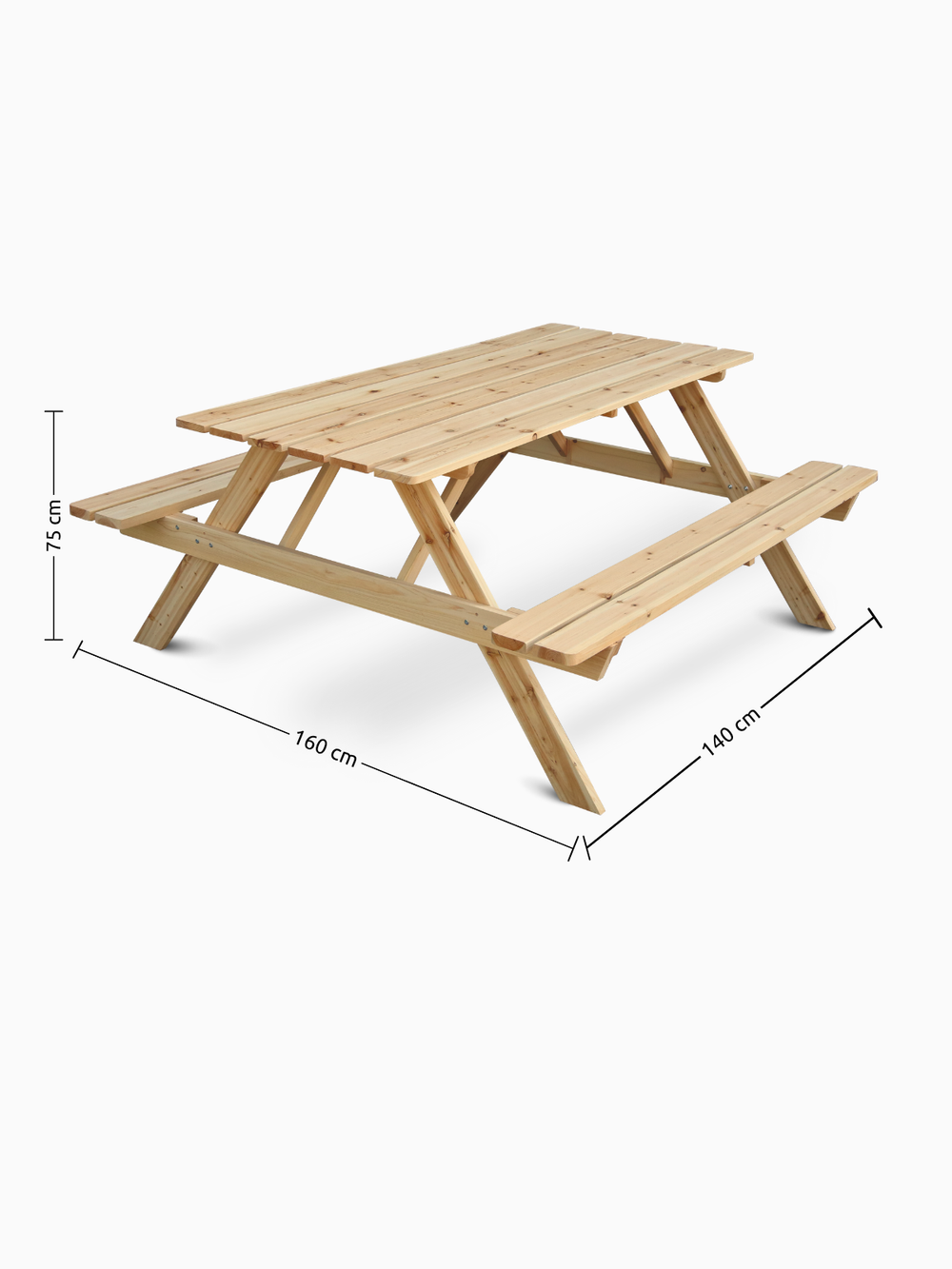 Outdoor Picknickbank aus Tannenholz H4H352.1