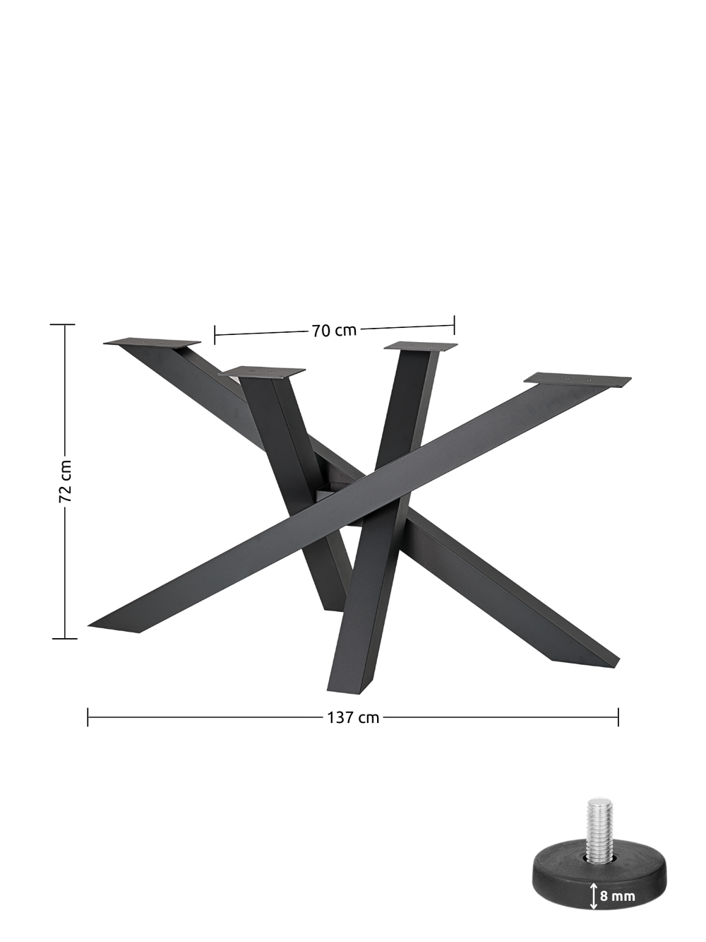 Tischgestell Tiempo Spider Mittelfuß