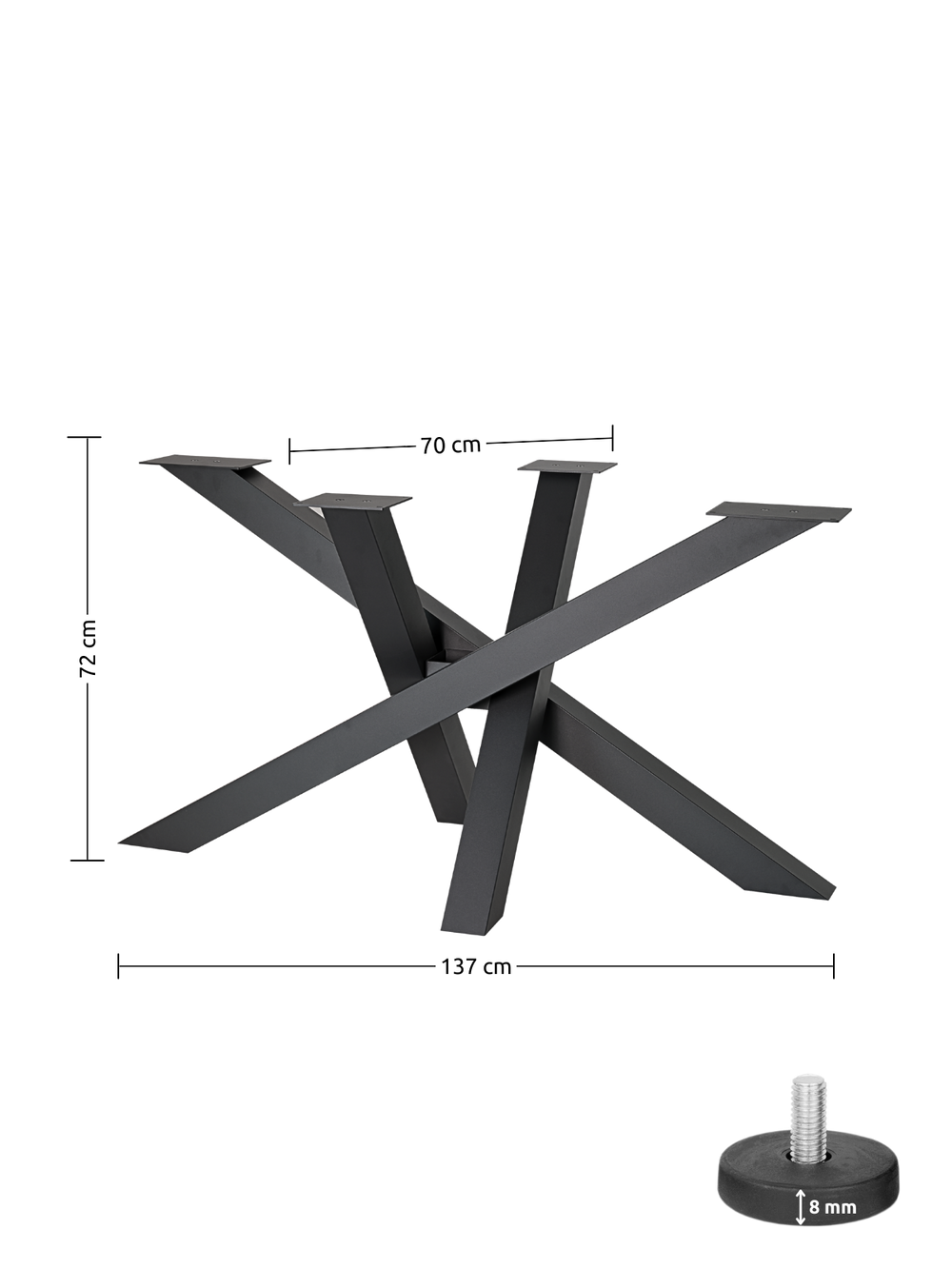 Tischgestell Tiempo Spider Mittelfuß