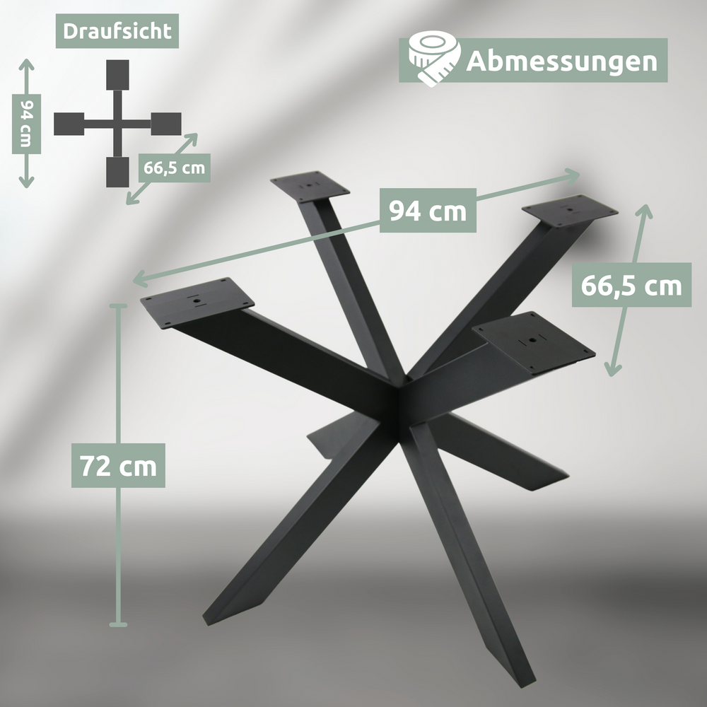 Tischgestell Hora Spider Round