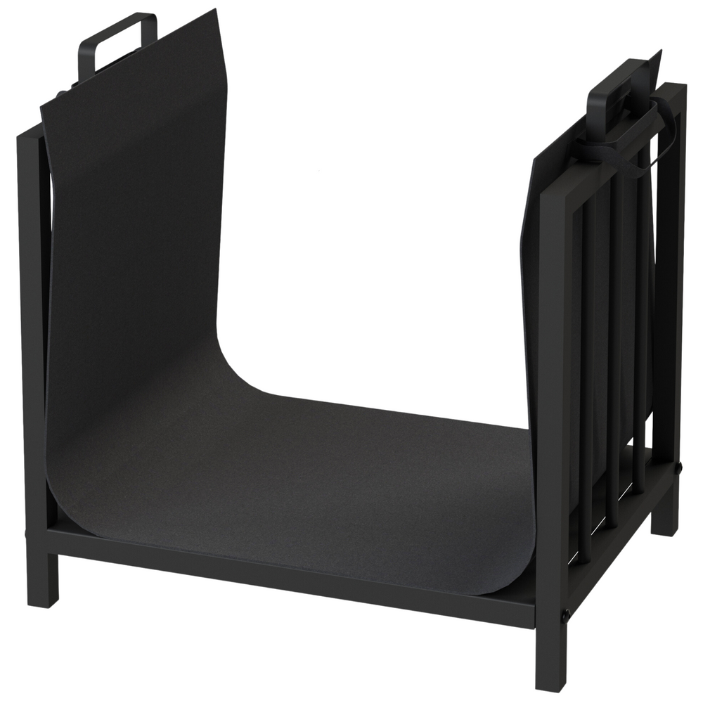 Kaminholzregal Schwarz