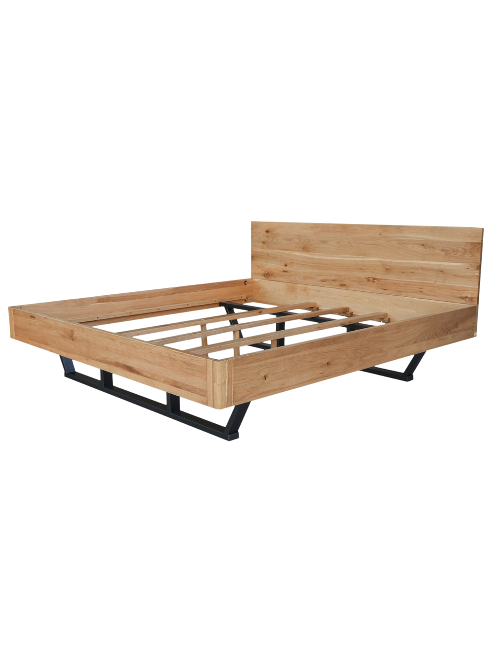 Massivholzbett Metall 200x200cm