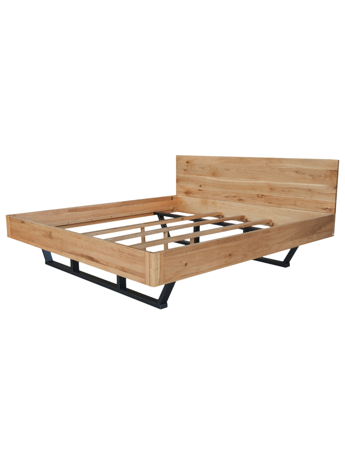 Massivholzbett Metall 200x200cm