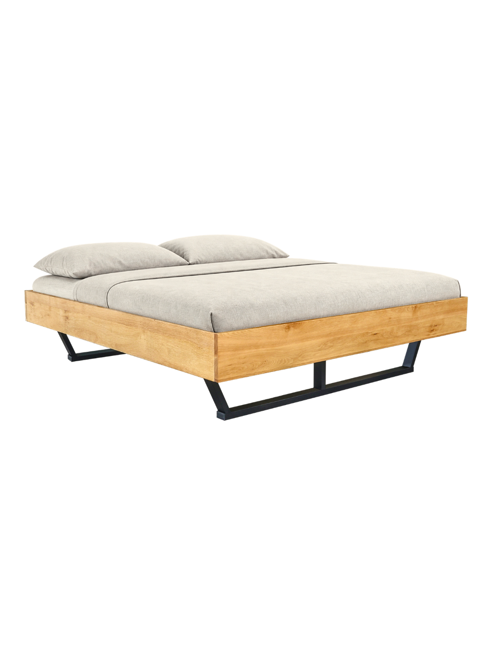 Massivholzbett Metall Light 140x200cm