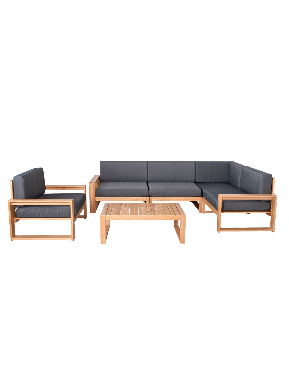 Gartenlounge Eiche - Anthrazit