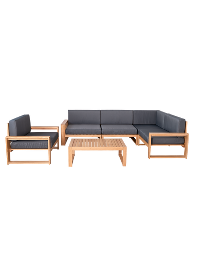 Gartenlounge Eiche - Anthrazit