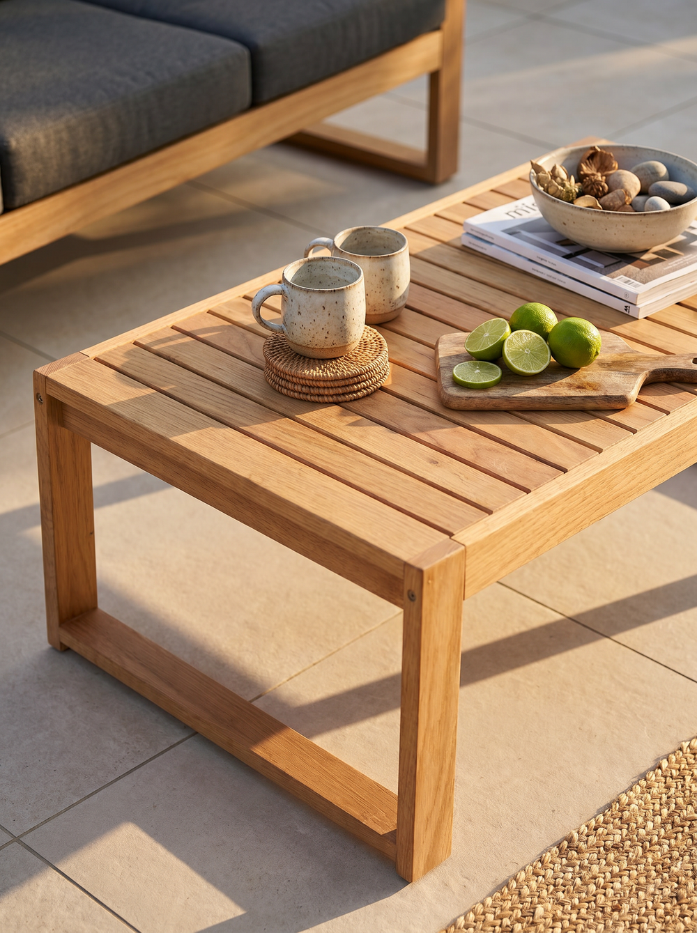Gartenlounge Eiche - Anthrazit